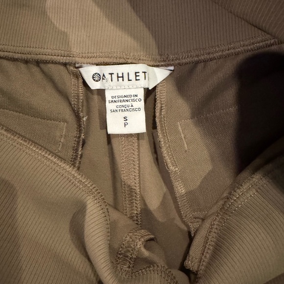 Athleta Venice Wide Leg Lounge Pants Small Petite Taupe Neutral Flare Abalone - Picture 4 of 10